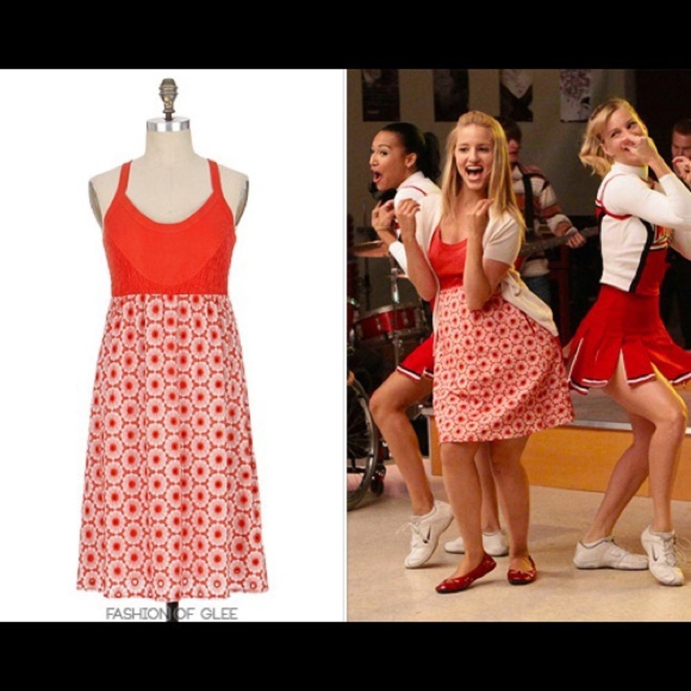 Anthro Fei Embroidered Coral Floral Dress